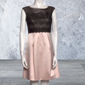 Karen Millen Lace Top Pink & Black Dress